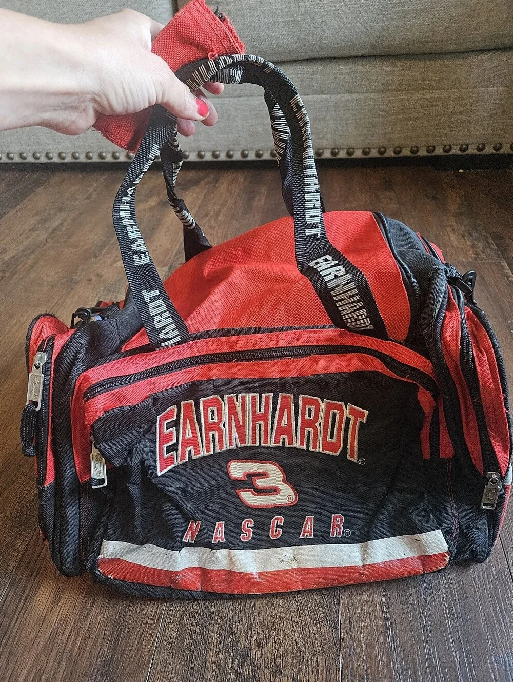 Red and Black NASCAR Duffel Bag Earnhardt